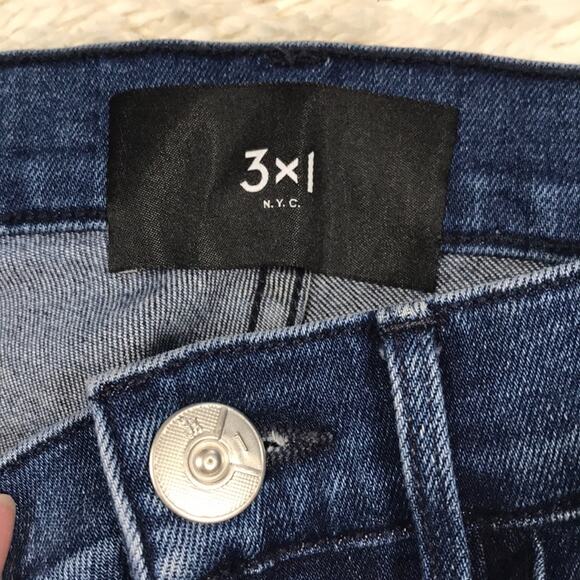 3x1 Straight Leg Authentic High Rise Denim Jean in Lex Dark Wash 26 / 2 - Picture 3 of 9